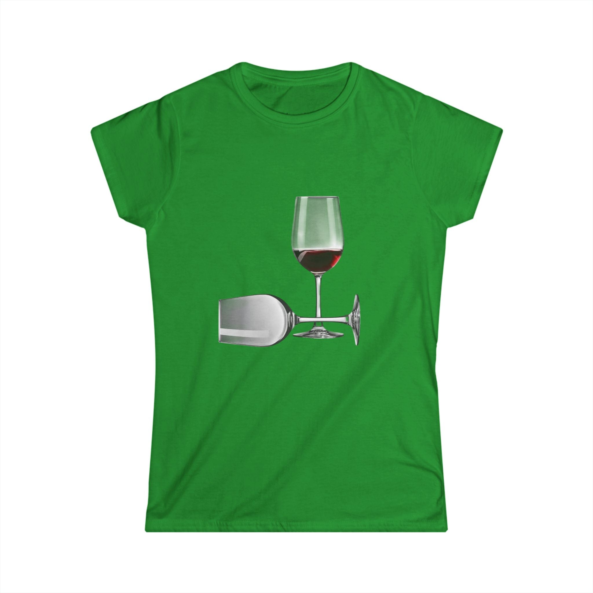 Wine Glass Graphic Tee — Red Wine Glass Illustration Women's T‑Shirt