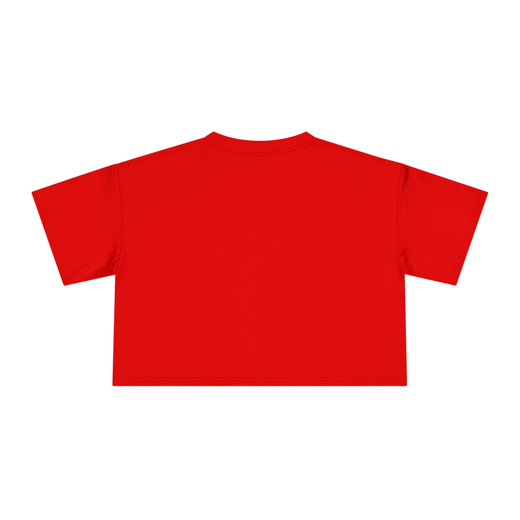 Christmas Ornament Crop Tee — Red Bow Holiday Graphic Top