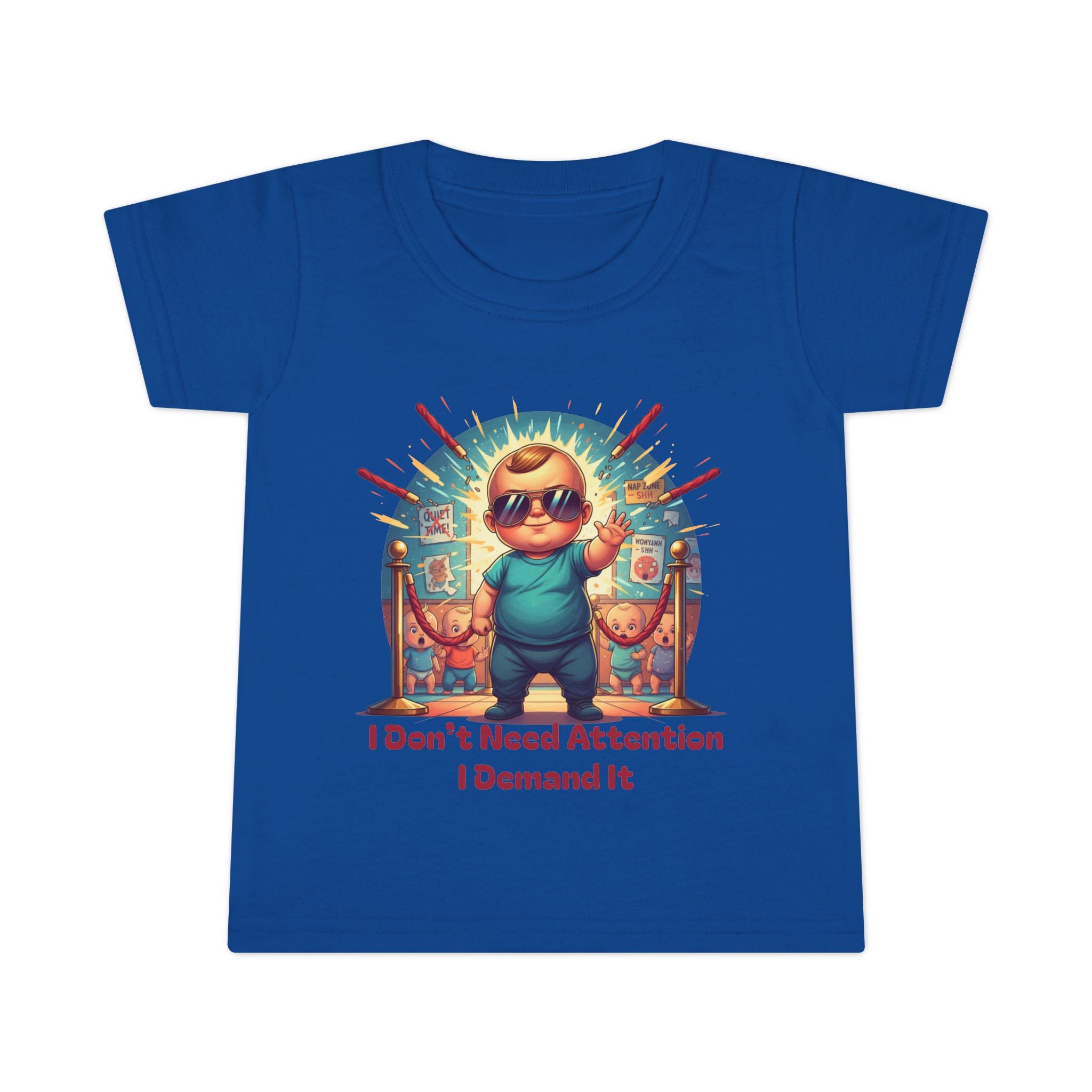 Toddler T-Shirt — Cute Boss Baby Graphic (“I Don’t Need Attention I Demand It”)