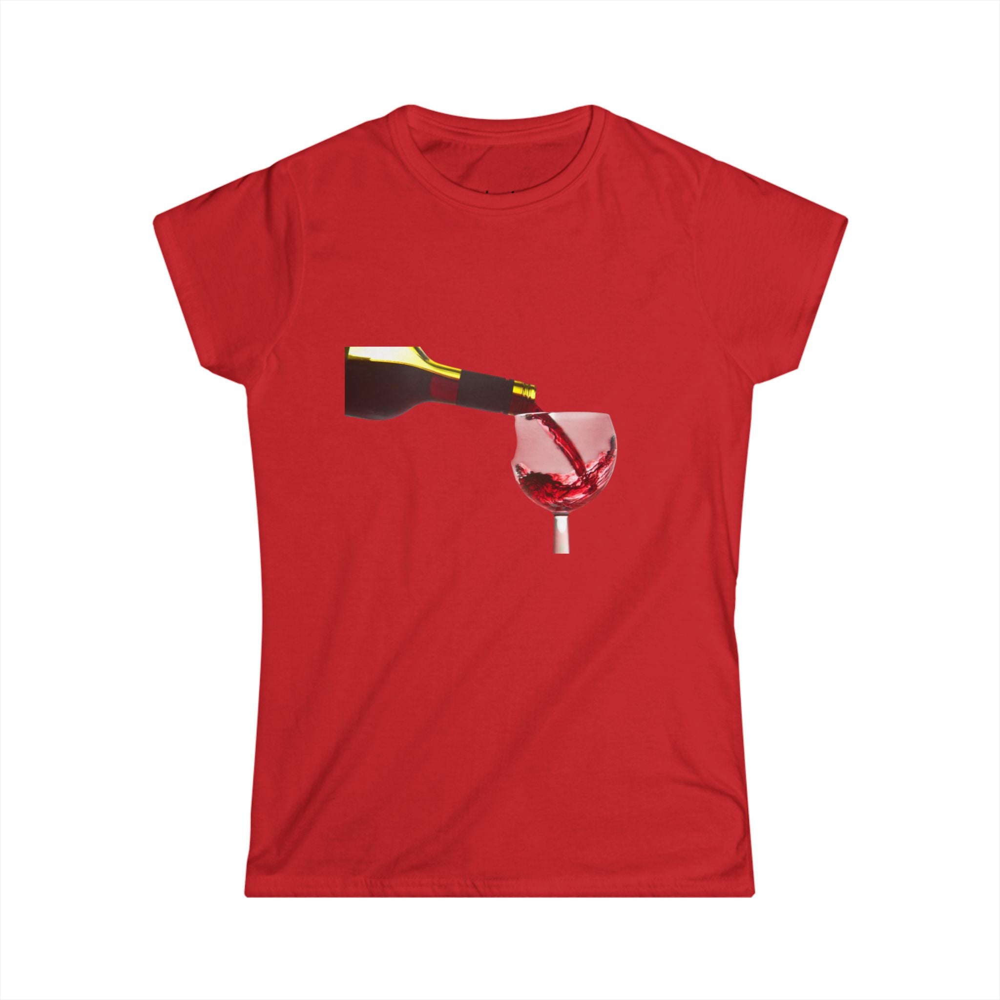 Wine Pour Graphic Tee — Red Wine Glass Art T-Shirt for Wine Lovers