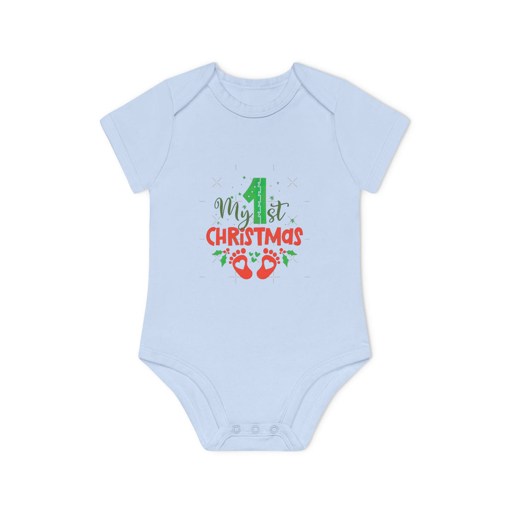 1st Christmas Baby Bodysuit - Organic Cotton Infant Onesie
