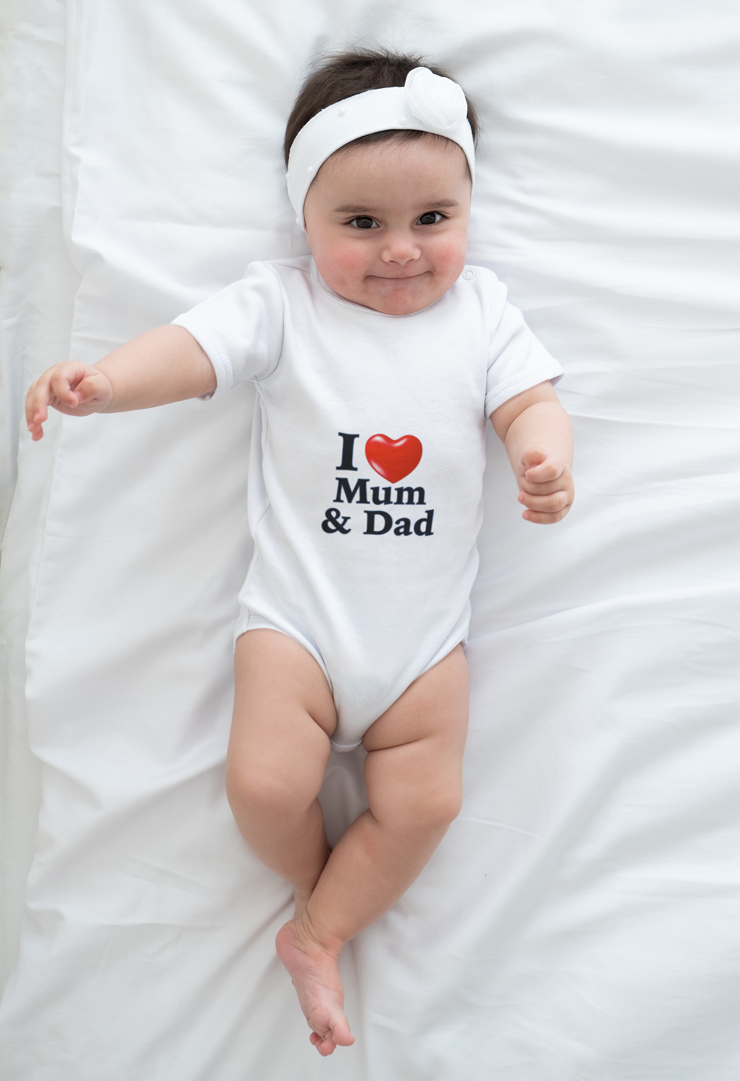 I  Mum & Dad Baby Bodysuit — Organic Long-Sleeve Onesie for Newborns
