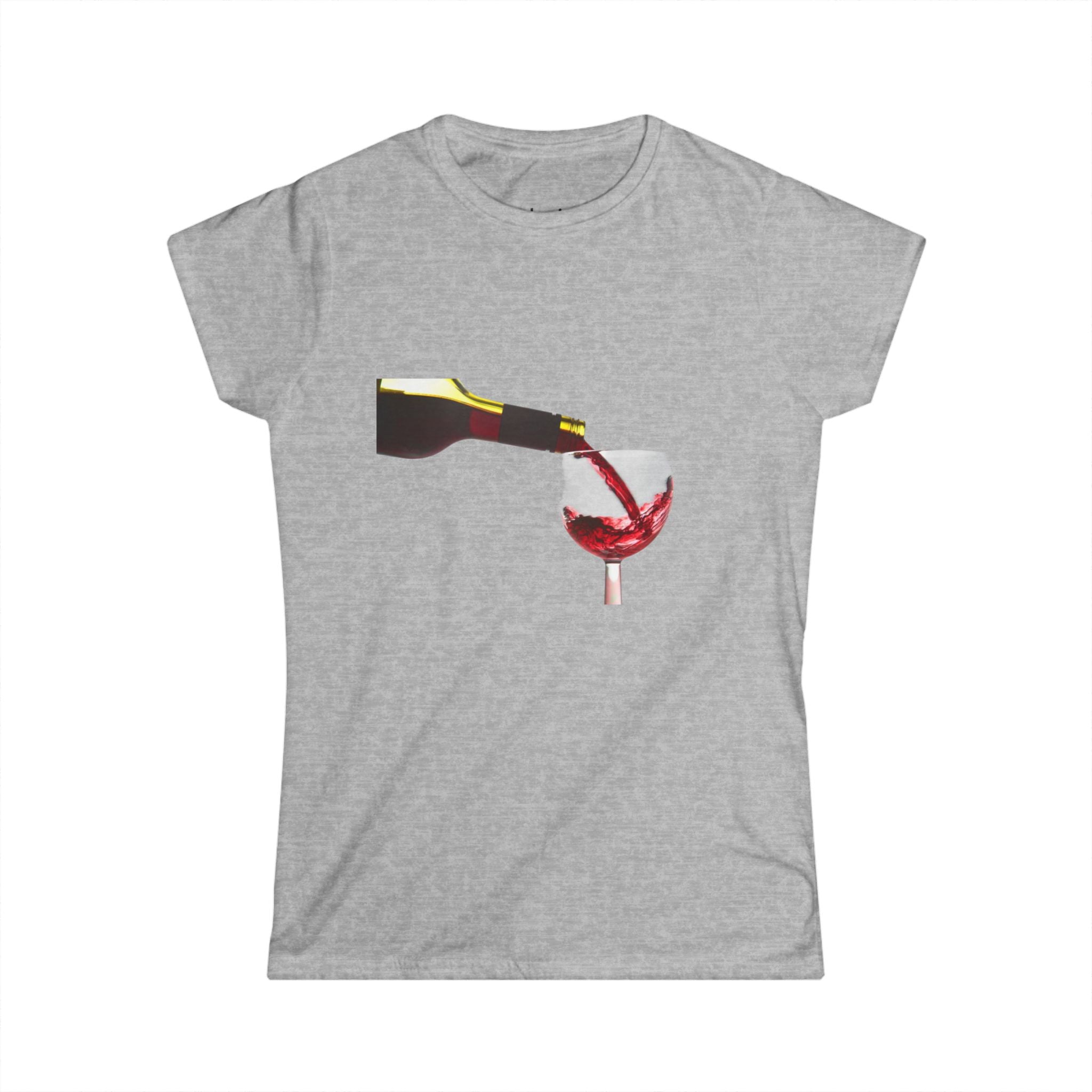 Wine Pour Graphic Tee — Red Wine Glass Art T-Shirt for Wine Lovers