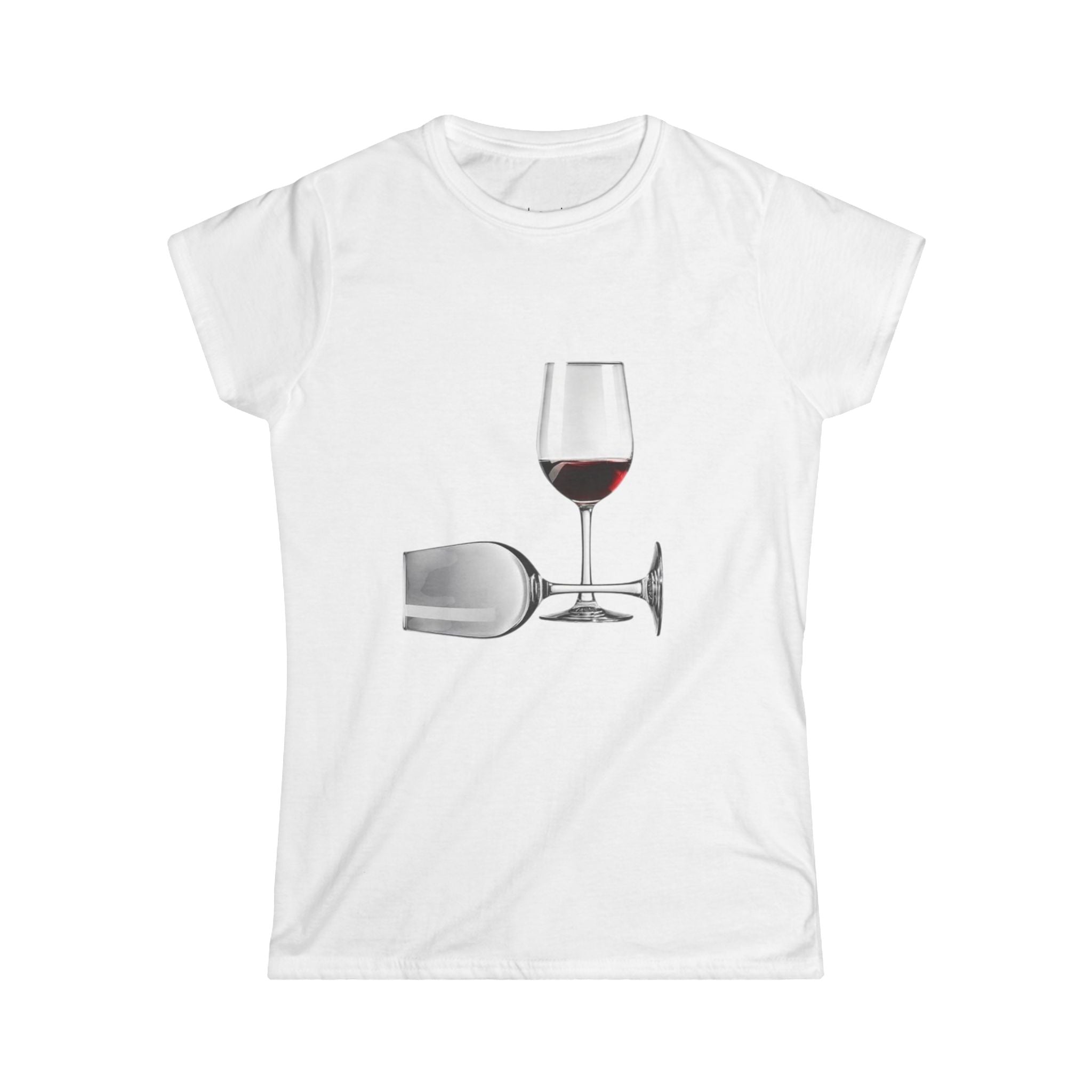 Wine Glass Graphic Tee — Red Wine Glass Illustration Women's T‑Shirt
