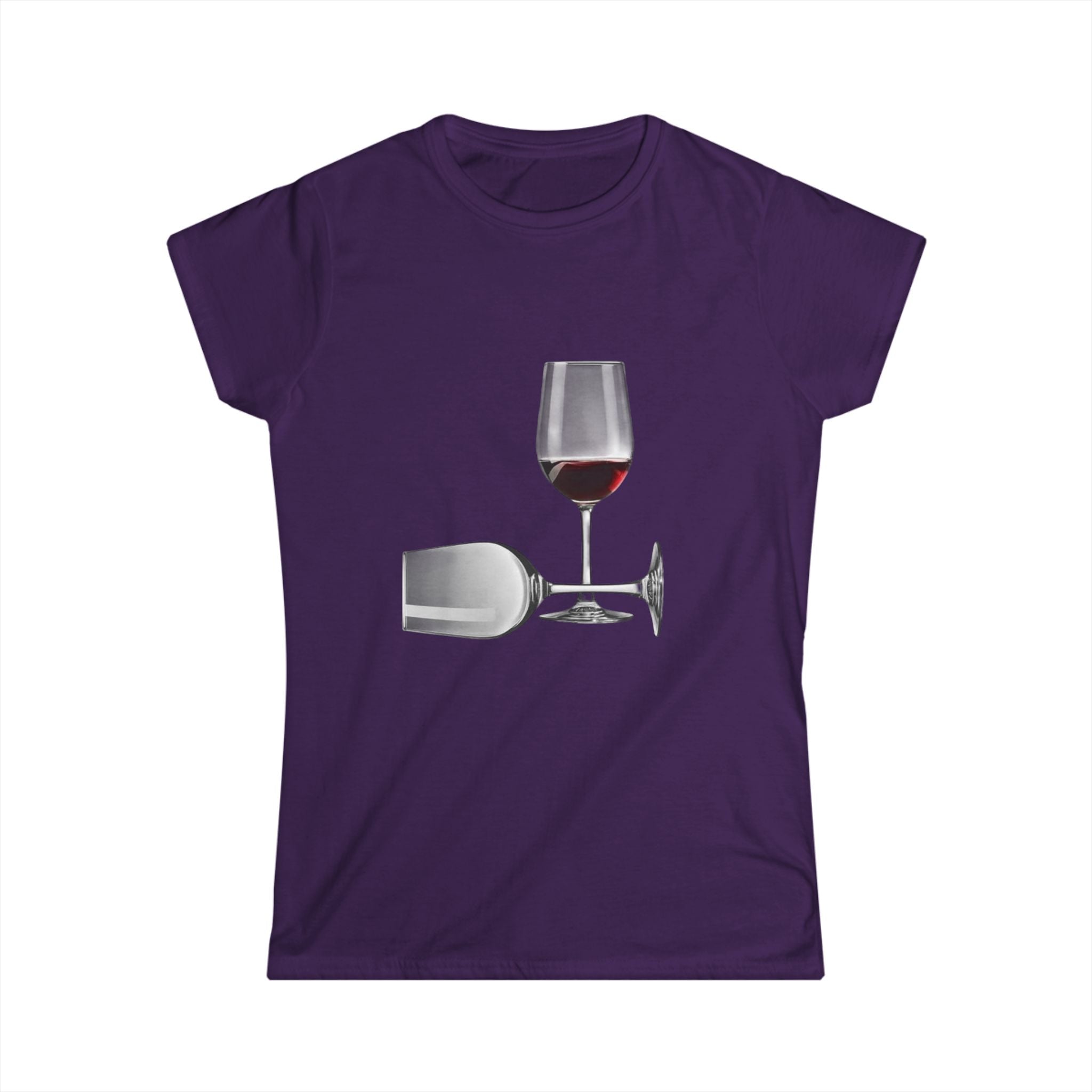 Wine Glass Graphic Tee — Red Wine Glass Illustration Women's T‑Shirt