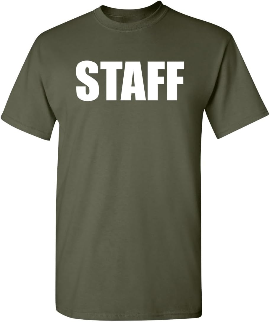 Security Shirt for Men Graphic Event Staff Work Uniform Concert Crew Tee Professional Guard Outfit Black Funny T-Shirt