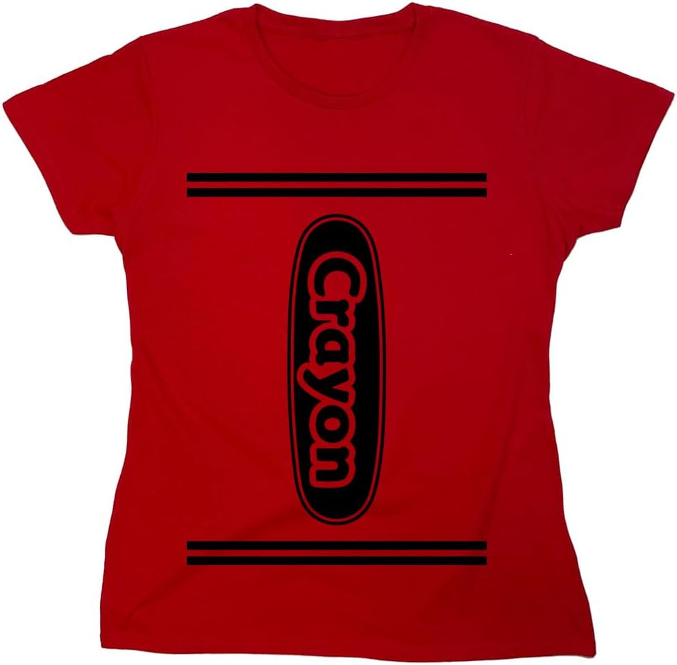 Crayon Shirt Women Men Kids | Costume for Halloween Party Group Event Unisex Matching Colorful Teacher Art Theme T-Shirt