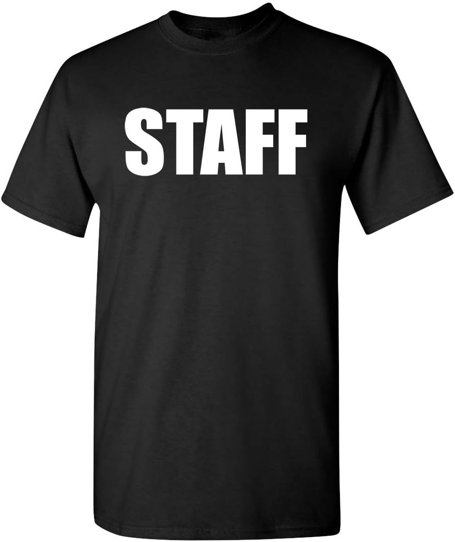 Security Shirt for Men Graphic Event Staff Work Uniform Concert Crew Tee Professional Guard Outfit Black Funny T-Shirt
