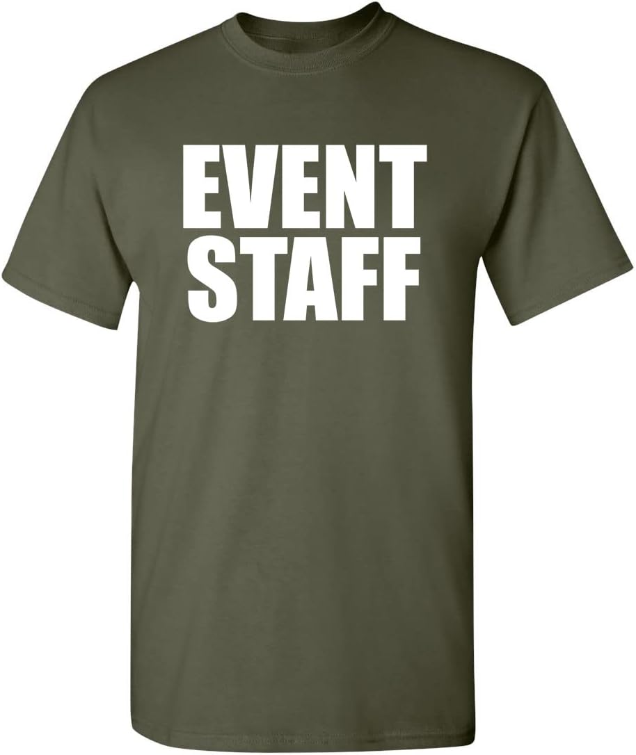 Security Shirt for Men Graphic Event Staff Work Uniform Concert Crew Tee Professional Guard Outfit Black Funny T-Shirt