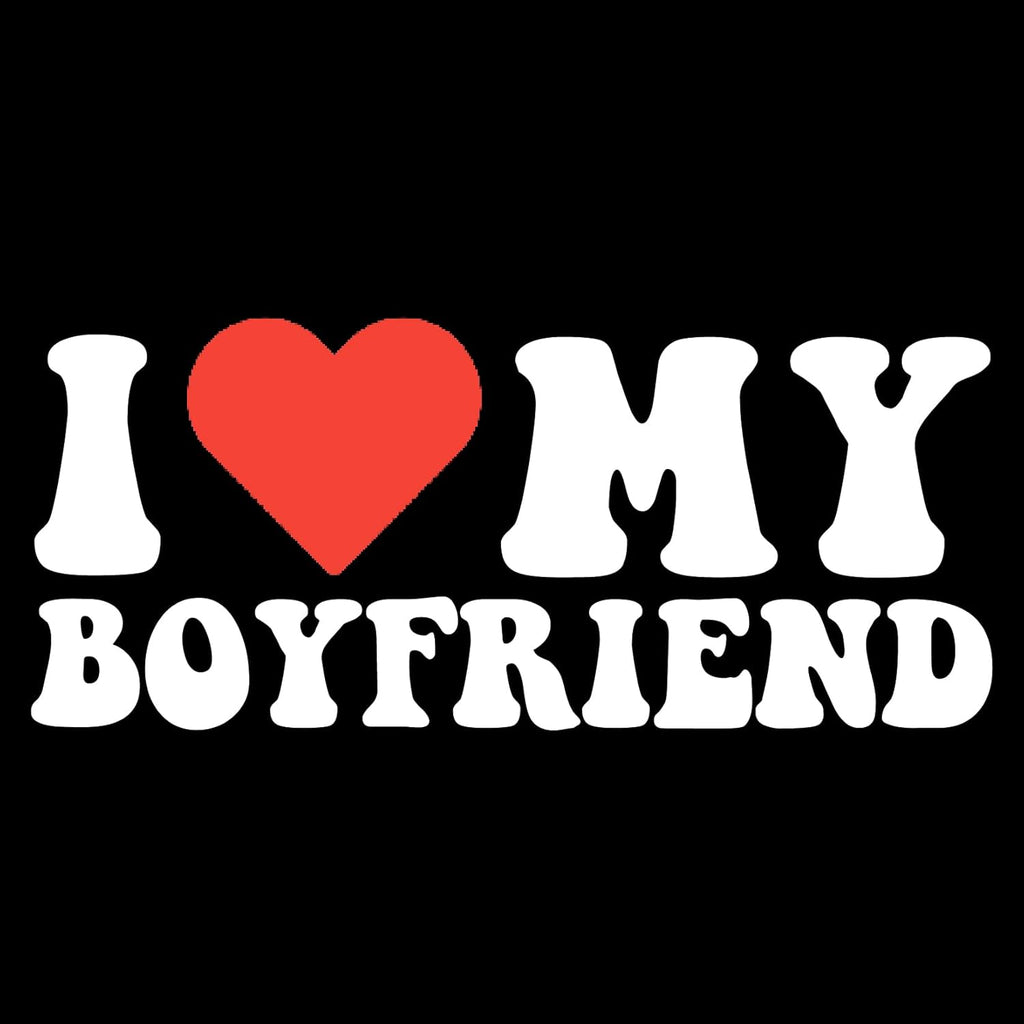 I Love My Boyfriend Heart Graphic Mens Novelty Funny T Shirt