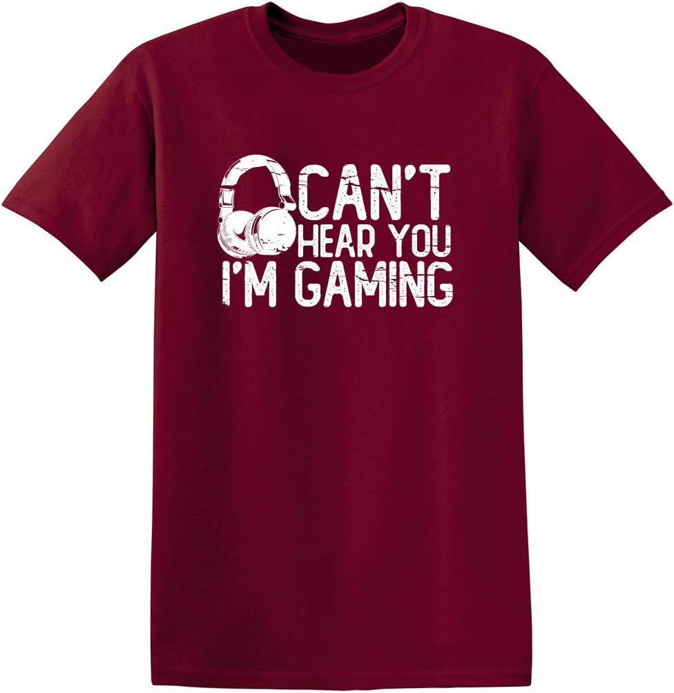Can't Hear You I'm Gaming Headset Graphic Video Games Gamer Mens Funny T Shirt