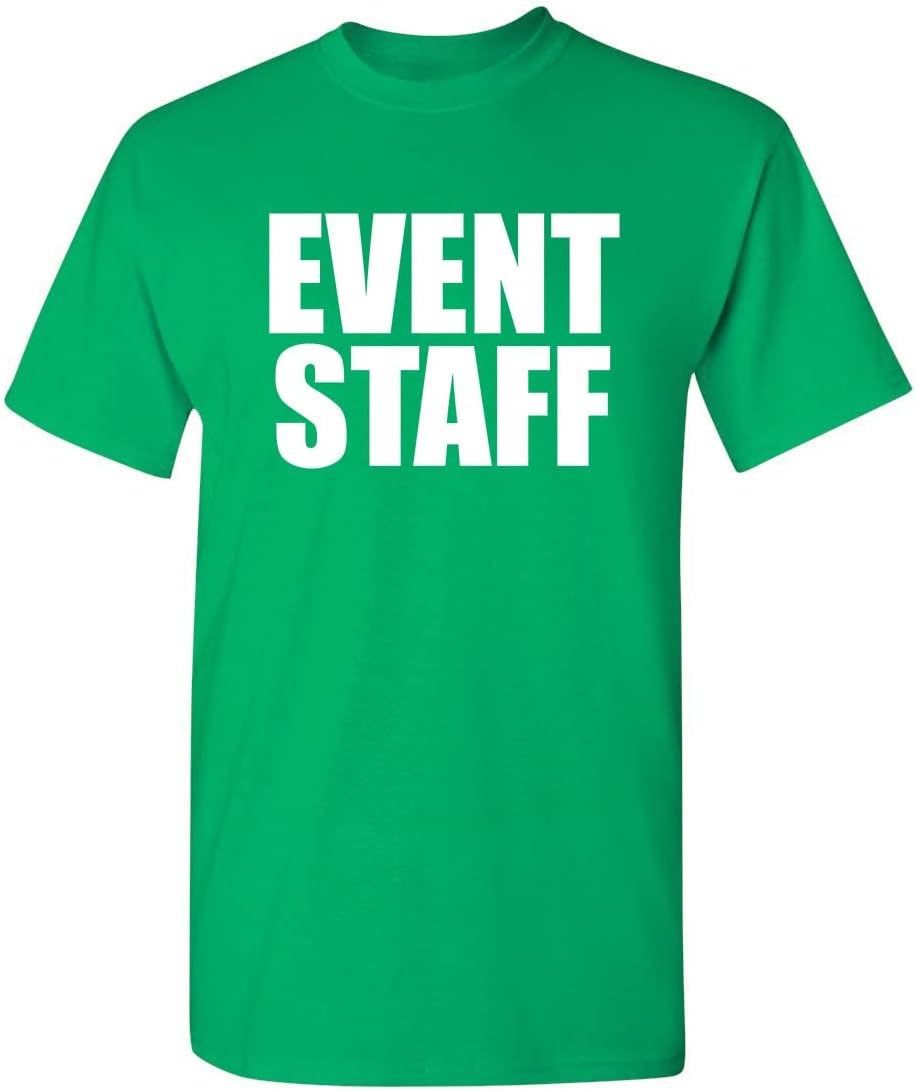 Security Shirt for Men Graphic Event Staff Work Uniform Concert Crew Tee Professional Guard Outfit Black Funny T-Shirt