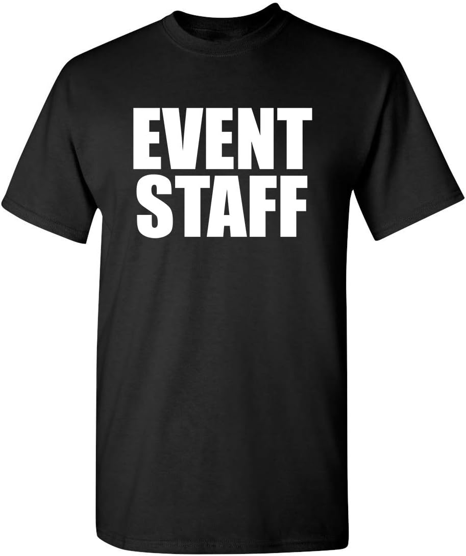 Security Shirt for Men Graphic Event Staff Work Uniform Concert Crew Tee Professional Guard Outfit Black Funny T-Shirt