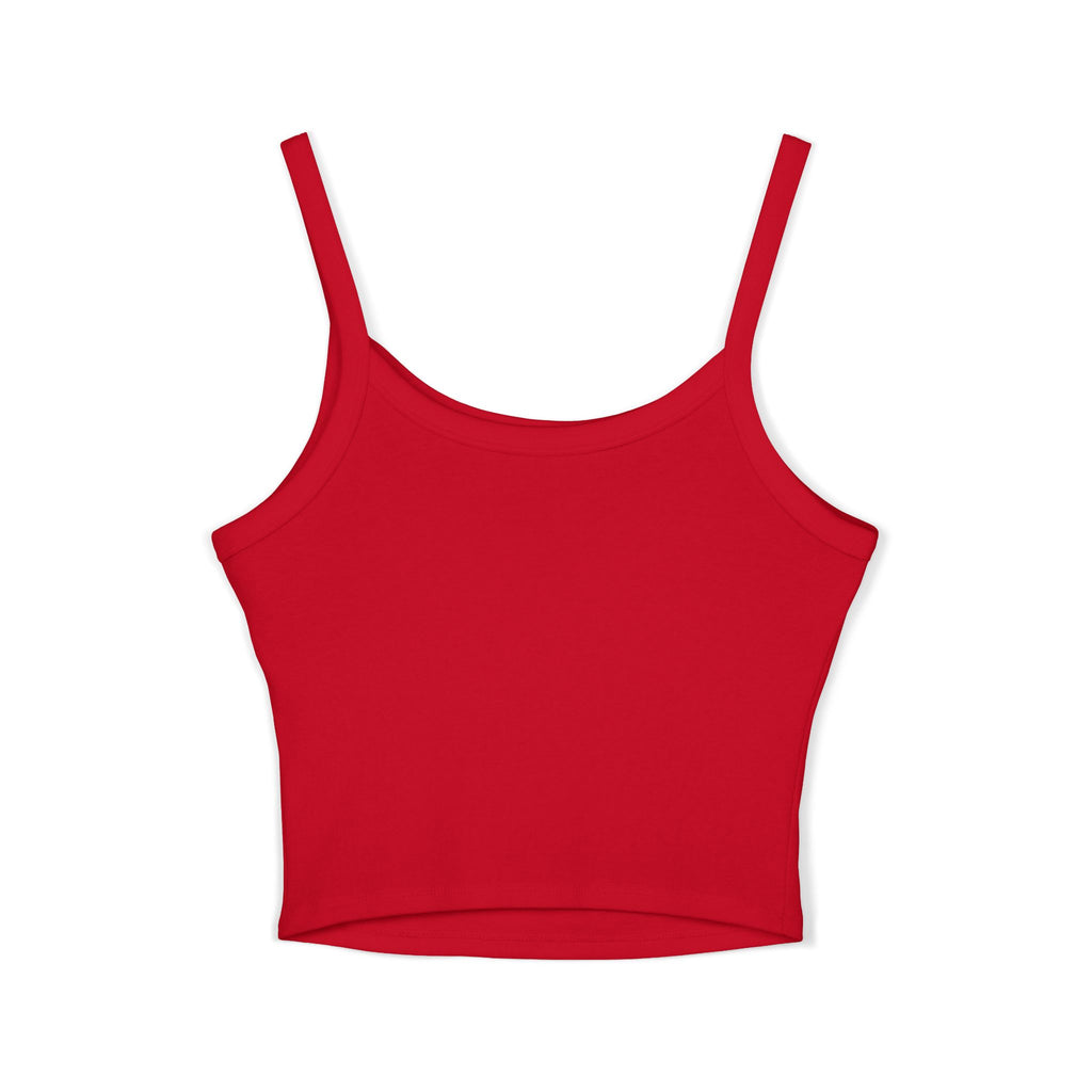 Spaghetti Tank Top — Red Holiday Bow Crop Top