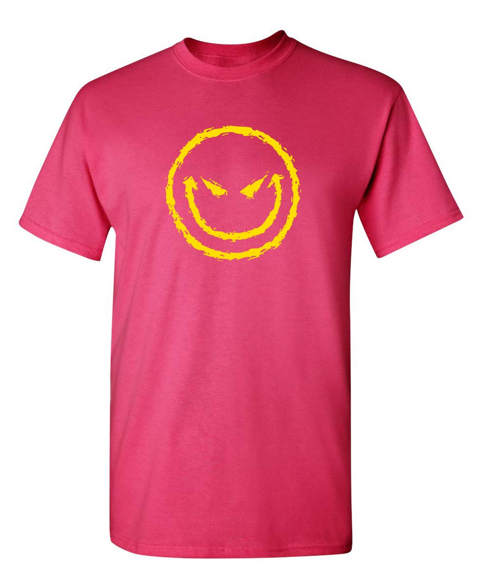 Evil Smile Face Graphic Novelty Sarcastic Funny T Shirt