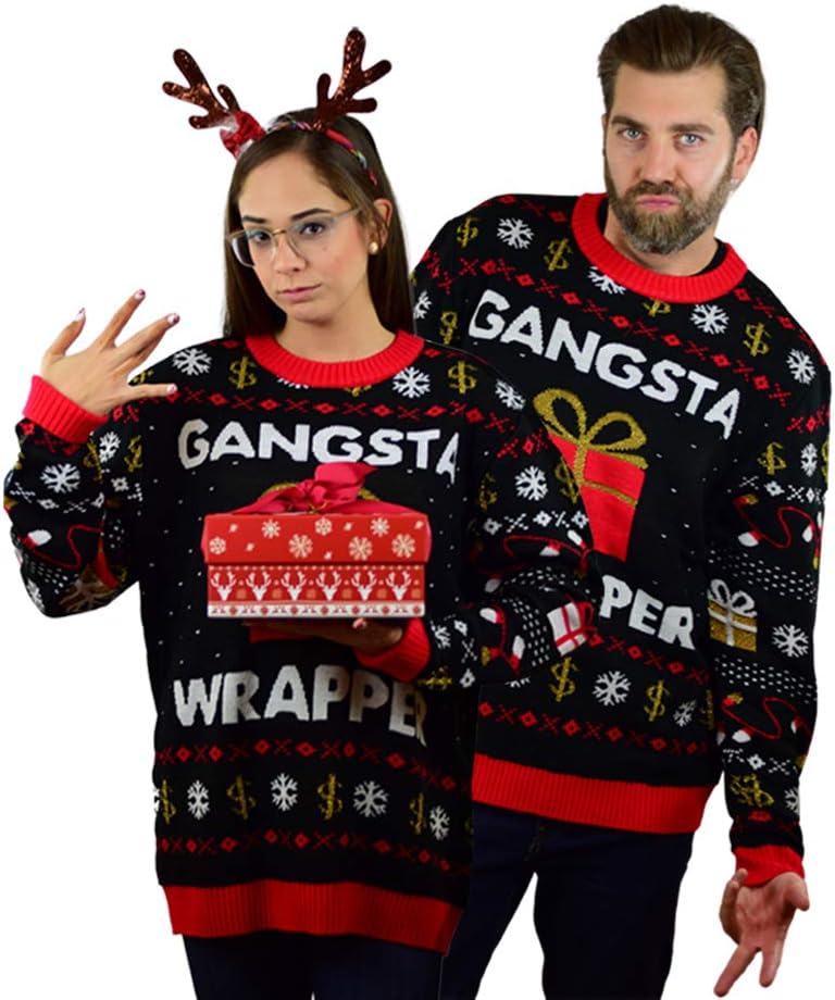 Tstars Funny Ugly Christmas Sweater for Men and Women - Hilarious Holiday Sweatshirt - Unisex Pullover for Xmas
