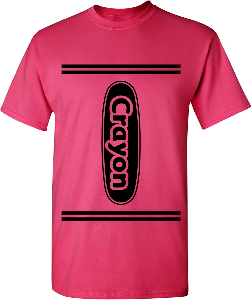 Crayon Shirt Women Men Kids | Costume for Halloween Party Group Event Unisex Matching Colorful Teacher Art Theme T-Shirt