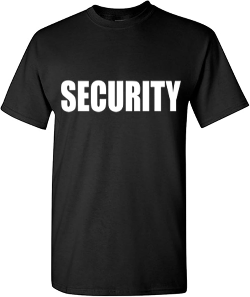Security Shirt for Men Graphic Event Staff Work Uniform Concert Crew Tee Professional Guard Outfit Black Funny T-Shirt
