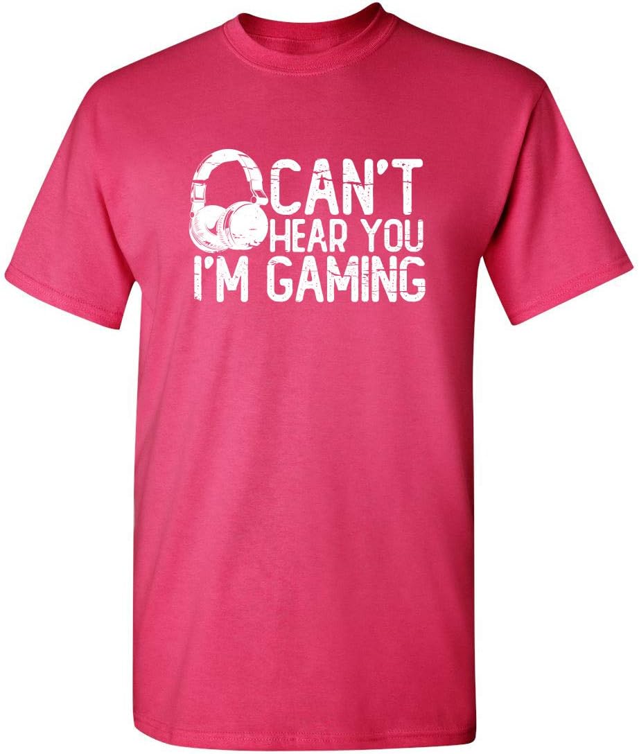 Can't Hear You I'm Gaming Headset Graphic Video Games Gamer Mens Funny T Shirt