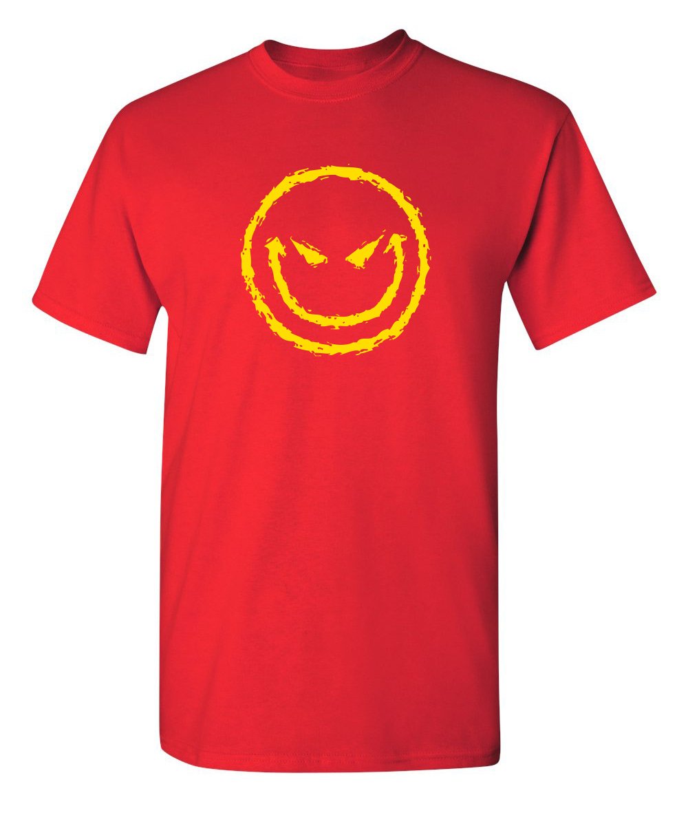 Evil Smile Face Graphic Novelty Sarcastic Funny T Shirt