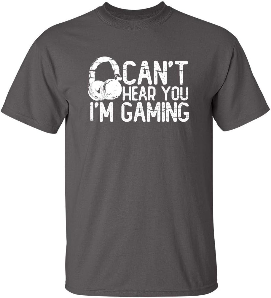 Can't Hear You I'm Gaming Headset Graphic Video Games Gamer Mens Funny T Shirt