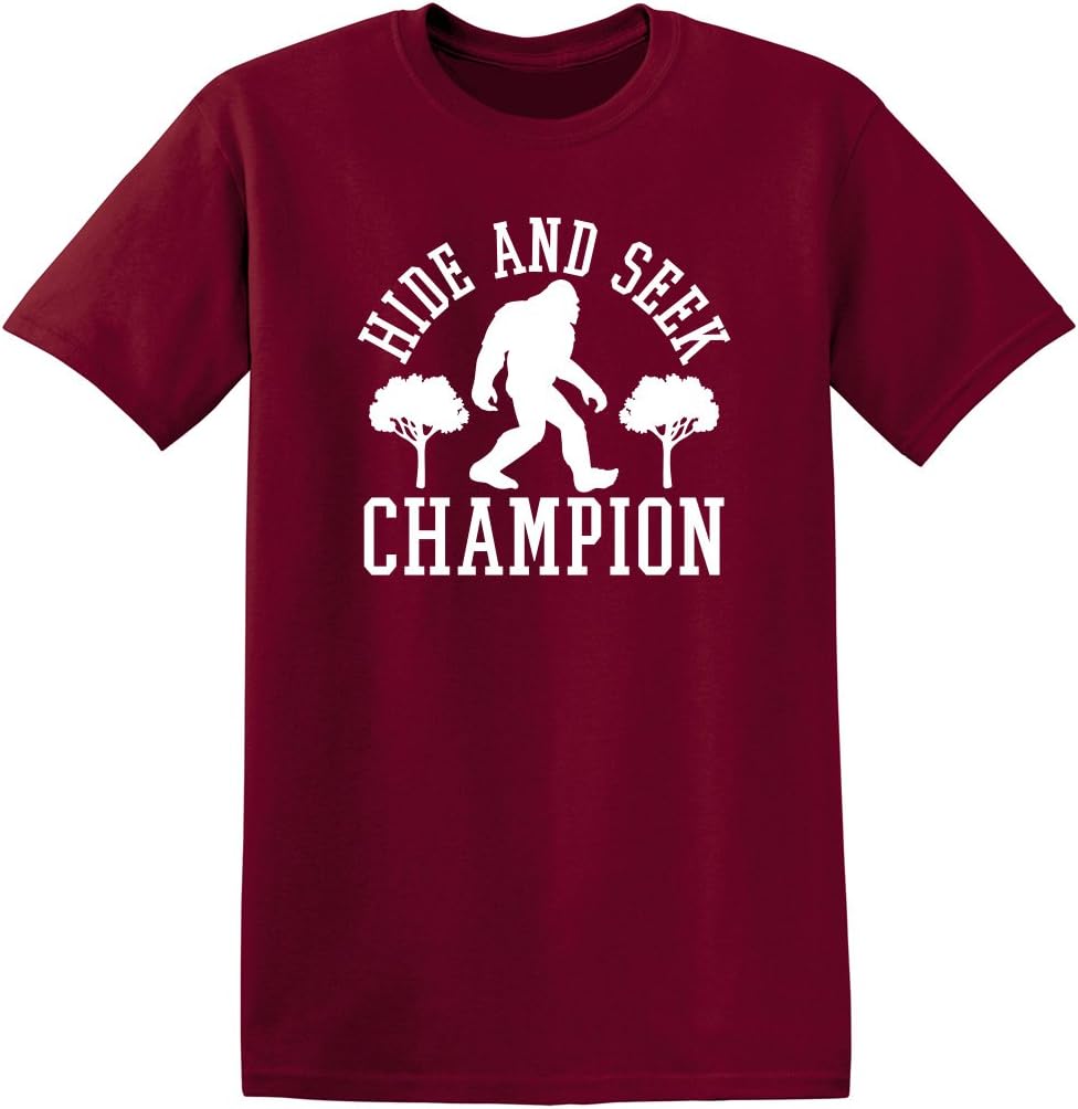 Bigfoot Hide and Seek Champ Sarcastic Graphic Funny T Shirt