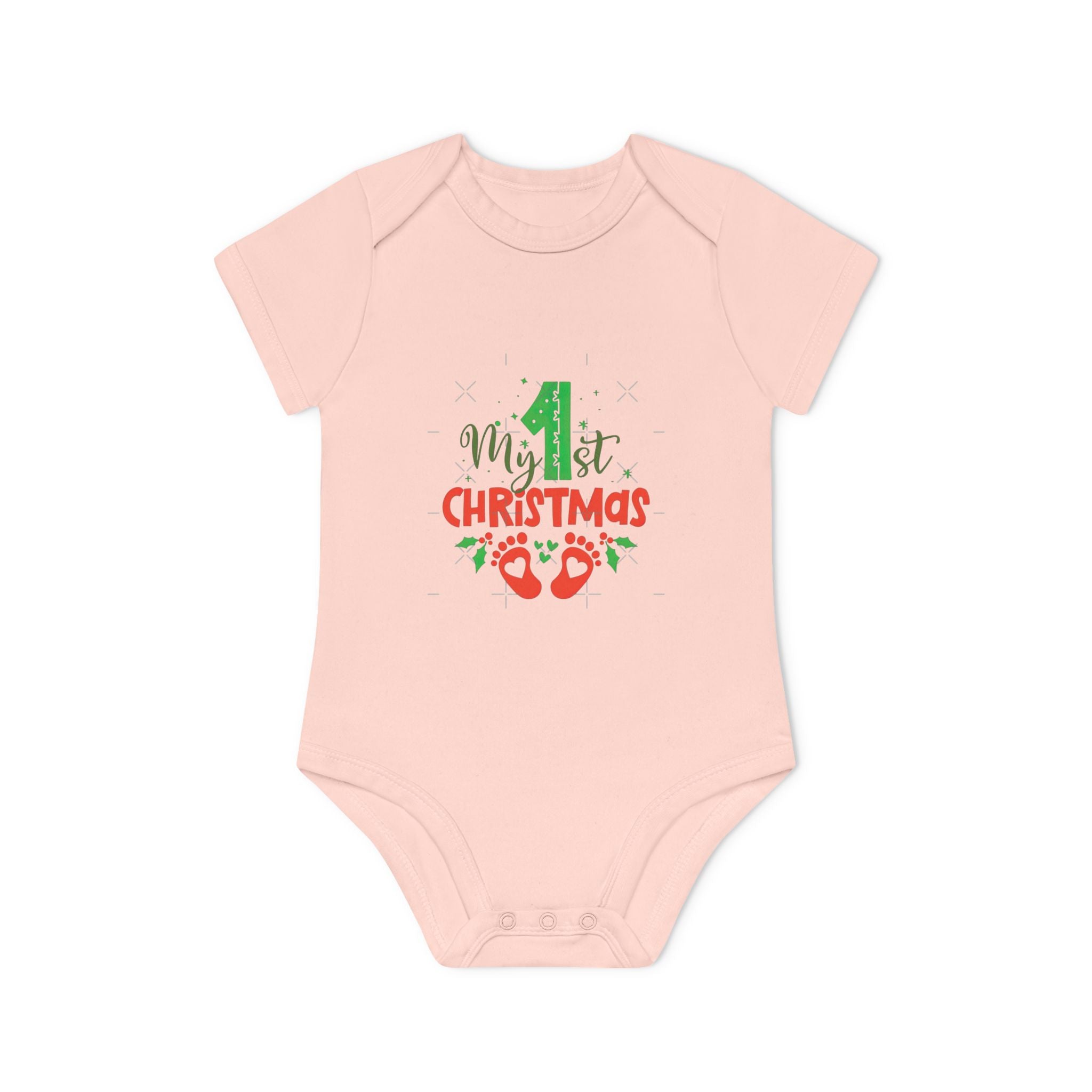1st Christmas Baby Bodysuit - Organic Cotton Infant Onesie