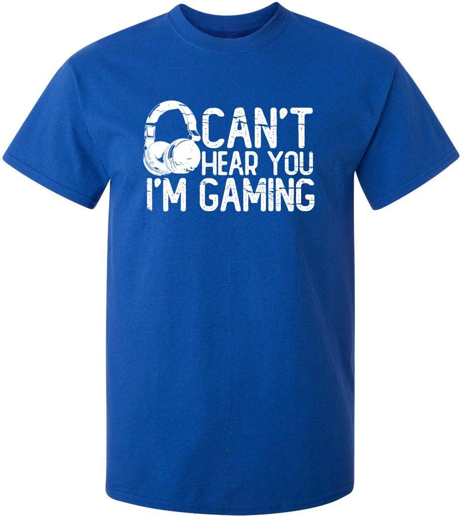 Can't Hear You I'm Gaming Headset Graphic Video Games Gamer Mens Funny T Shirt