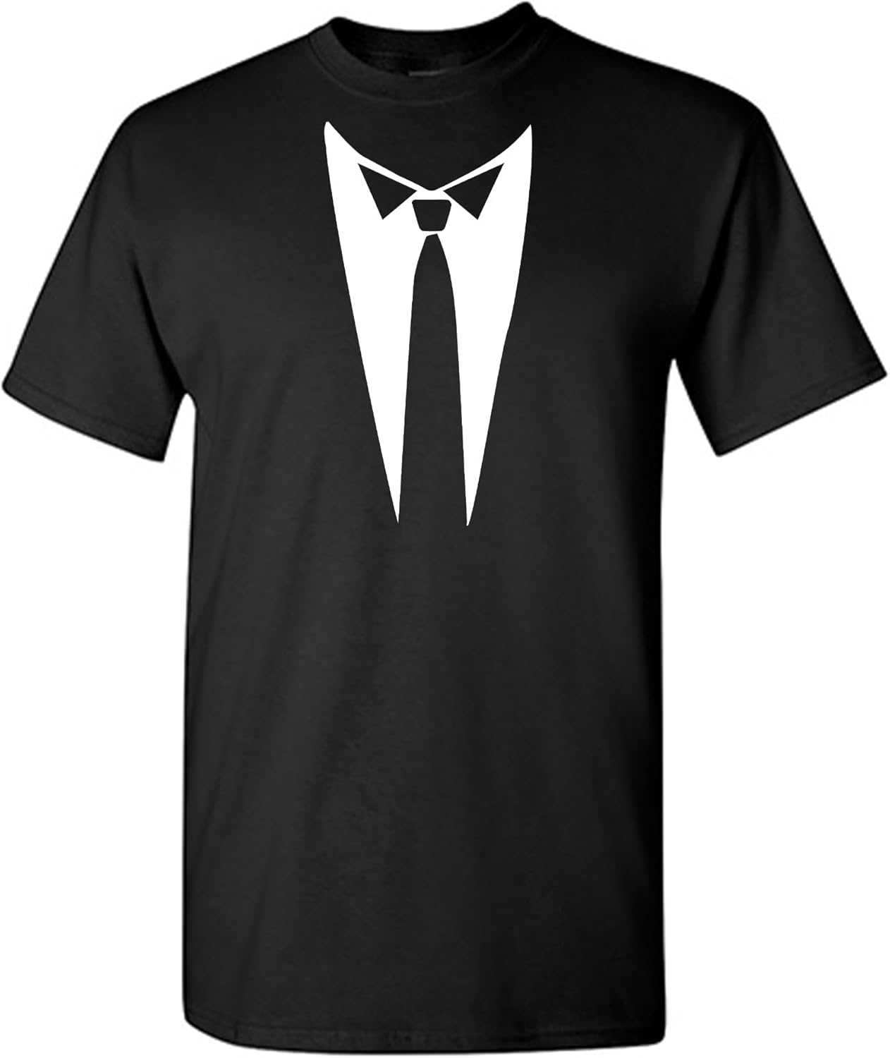 Tuxedo Shirts for Men Novelty Graphic Funny Formal Classic Black White Tux Print Casual Wedding Bachelor Prom T-Shirt