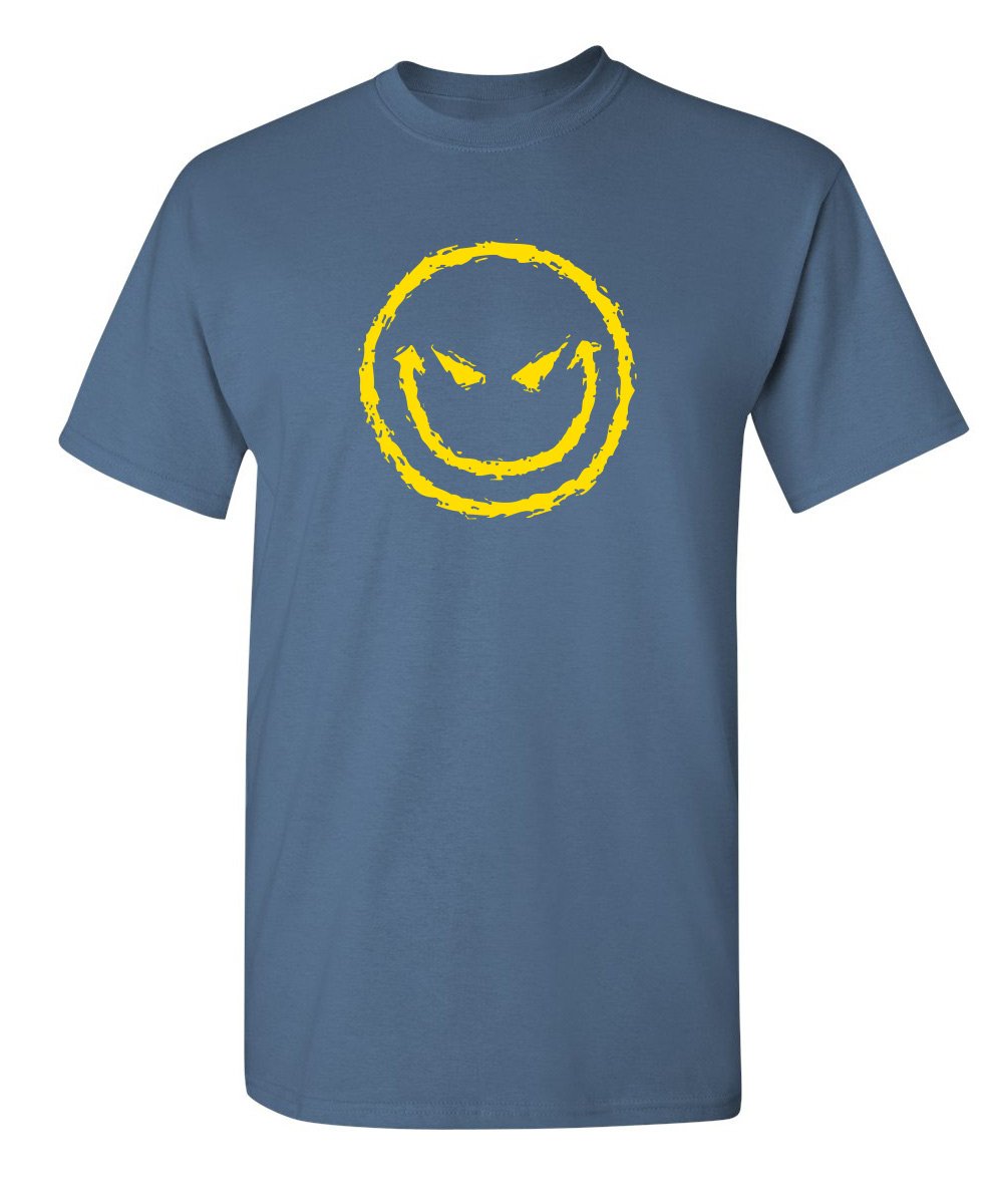 Evil Smile Face Graphic Novelty Sarcastic Funny T Shirt