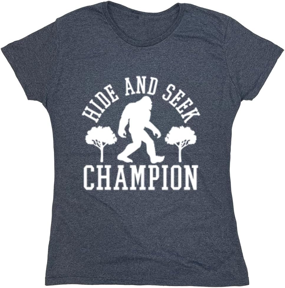 Bigfoot Hide and Seek Champ Sarcastic Graphic Funny T Shirt