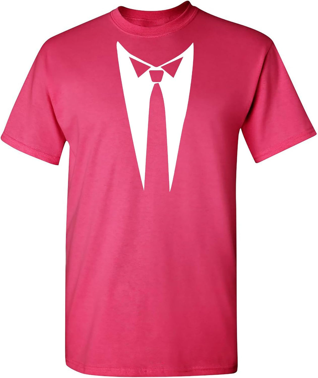 Tuxedo Shirts for Men Novelty Graphic Funny Formal Classic Black White Tux Print Casual Wedding Bachelor Prom T-Shirt