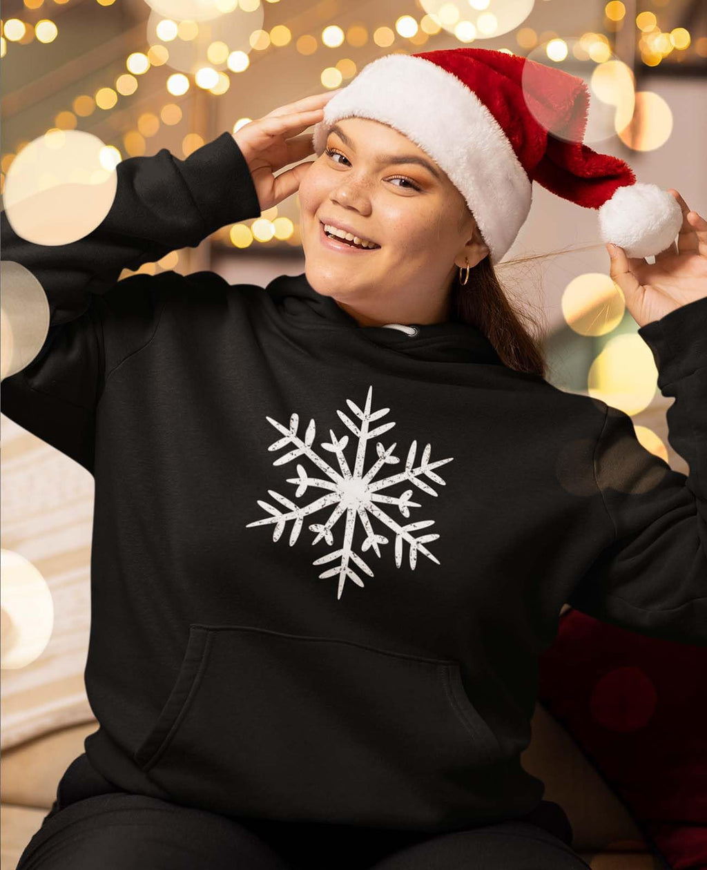 Tstars Holiday Snowflake Hoodie for Women - Festive Christmas Pullover Sweatshirt for Teen Girls & Winter Outfits
