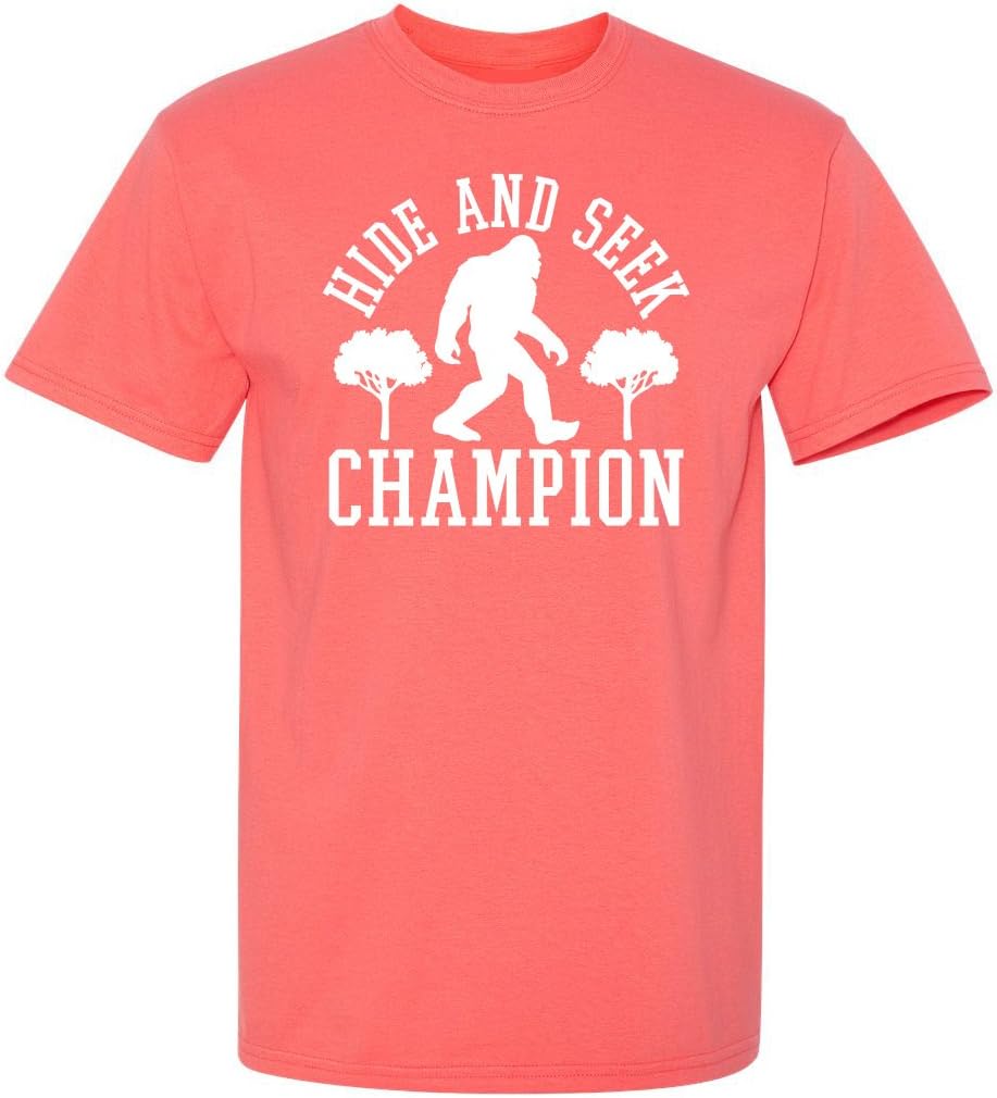 Bigfoot Hide and Seek Champ Sarcastic Graphic Funny T Shirt