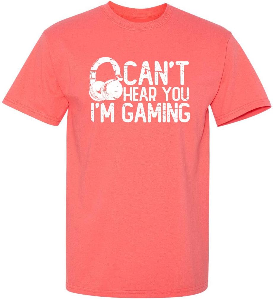 Can't Hear You I'm Gaming Headset Graphic Video Games Gamer Mens Funny T Shirt