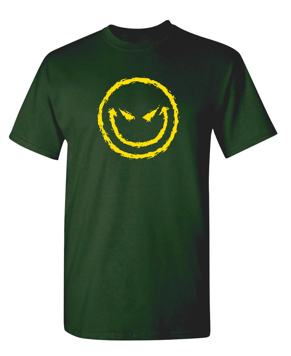 Evil Smile Face Graphic Novelty Sarcastic Funny T Shirt