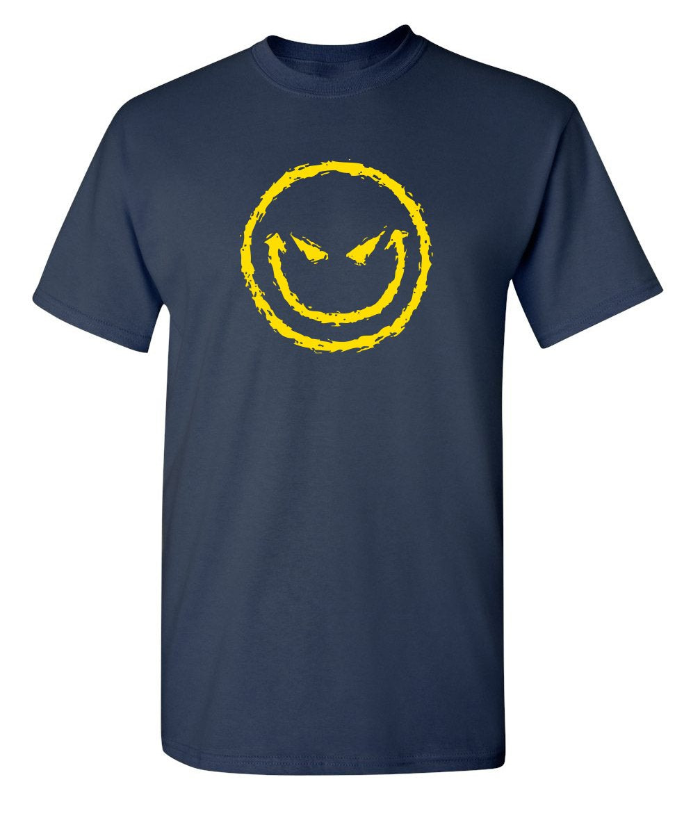 Evil Smile Face Graphic Novelty Sarcastic Funny T Shirt