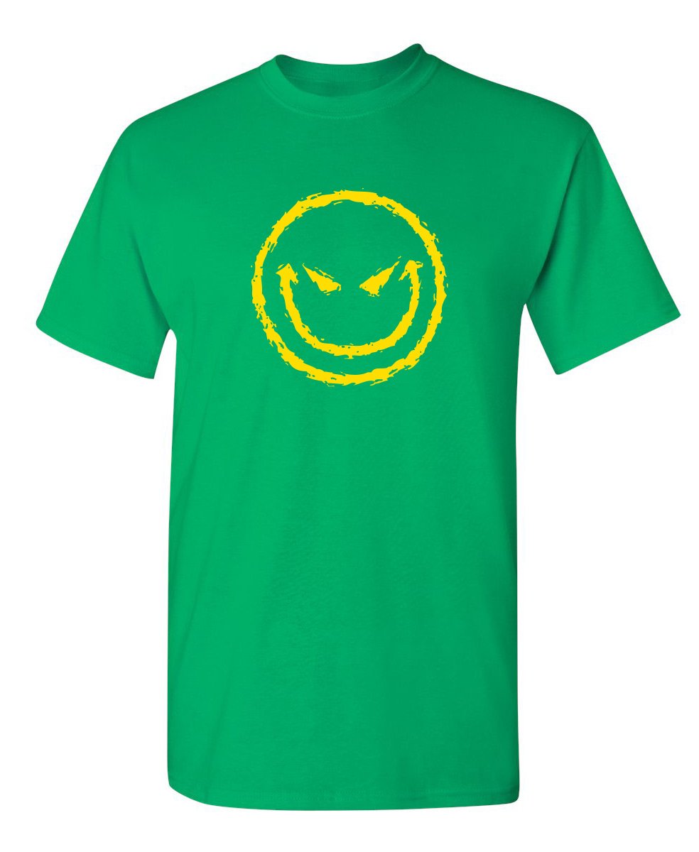 Evil Smile Face Graphic Novelty Sarcastic Funny T Shirt