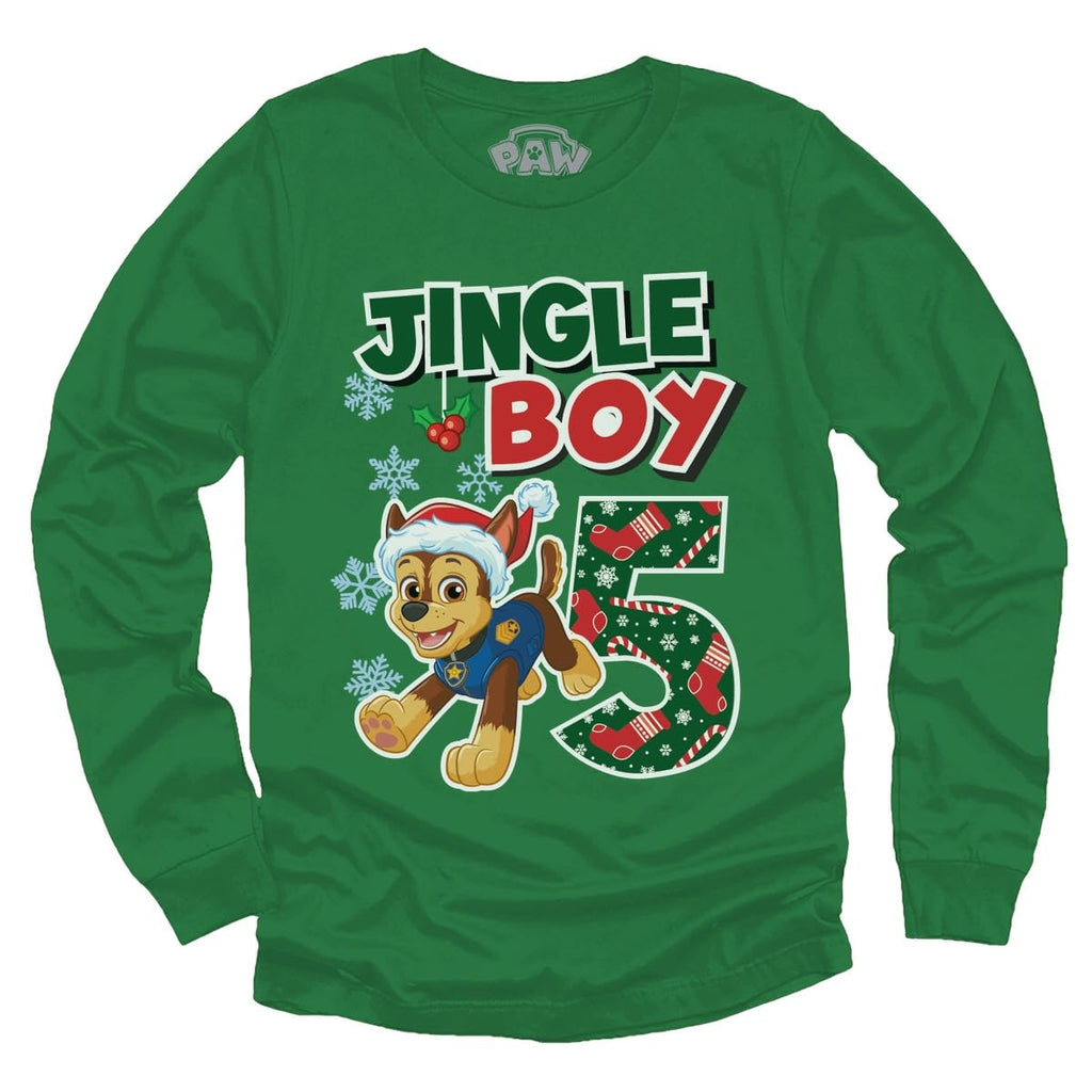 Paw Patrol Pup Chase 4th Birthday Long Sleeve Shirt for Toddler Boys - Party Outfit & Gift Idea for 4 Year Old