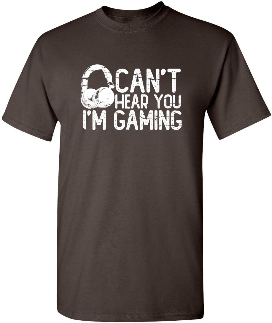Can't Hear You I'm Gaming Headset Graphic Video Games Gamer Mens Funny T Shirt