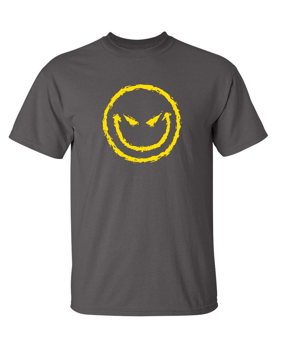 Evil Smile Face Graphic Novelty Sarcastic Funny T Shirt