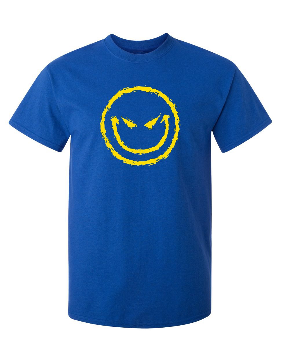Evil Smile Face Graphic Novelty Sarcastic Funny T Shirt