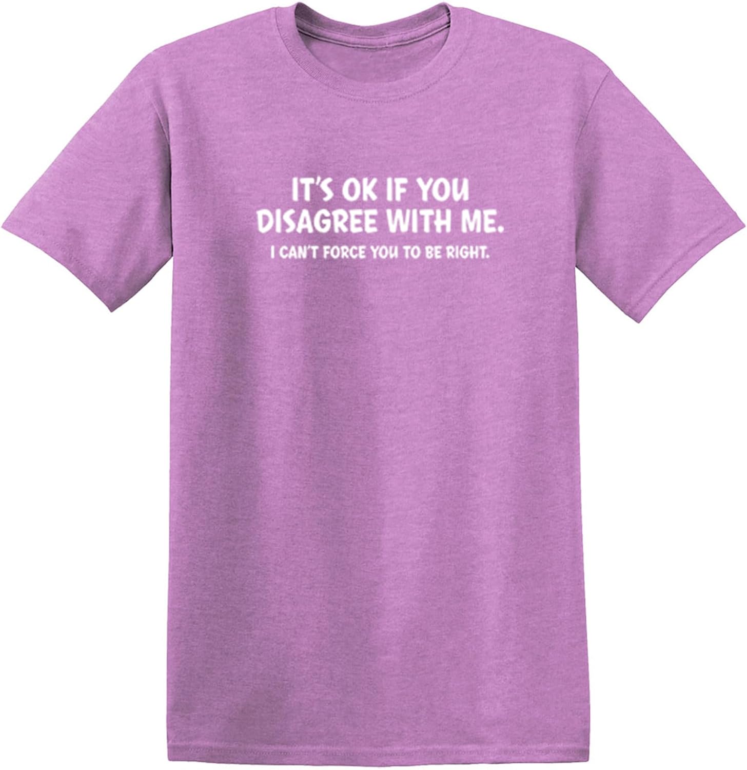 It's Ok If You Disagree with Me Funny Mens Graphics T Shirts | Adult Humor Graphic Tees | Novelty Sarcastic T-Shirts