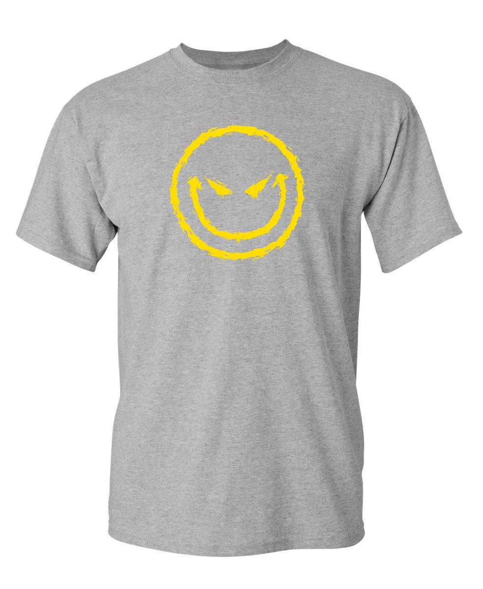 Evil Smile Face Graphic Novelty Sarcastic Funny T Shirt