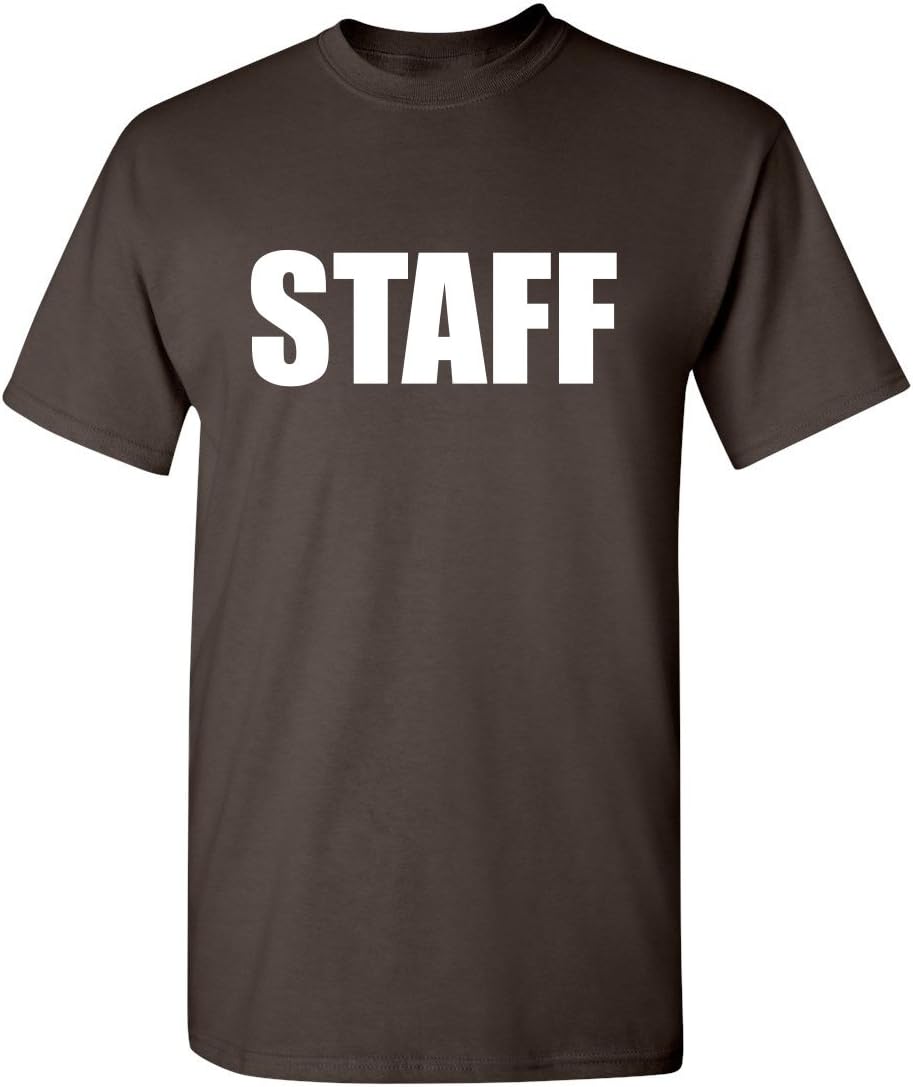 Security Shirt for Men Graphic Event Staff Work Uniform Concert Crew Tee Professional Guard Outfit Black Funny T-Shirt