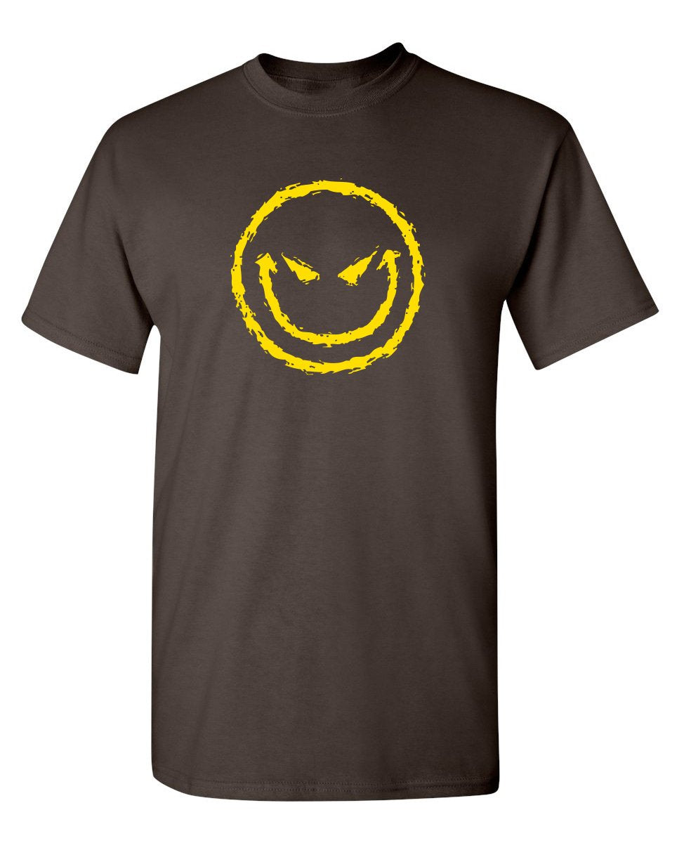 Evil Smile Face Graphic Novelty Sarcastic Funny T Shirt