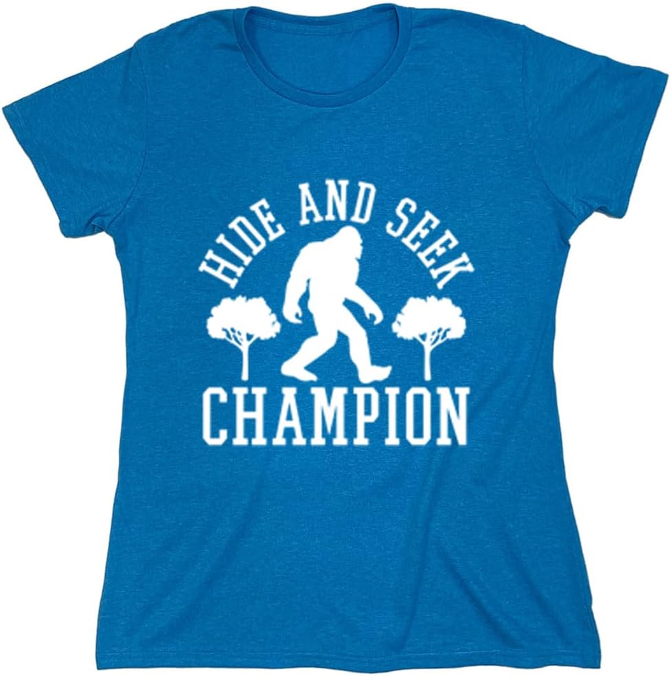 Bigfoot Hide and Seek Champ Sarcastic Graphic Funny T Shirt