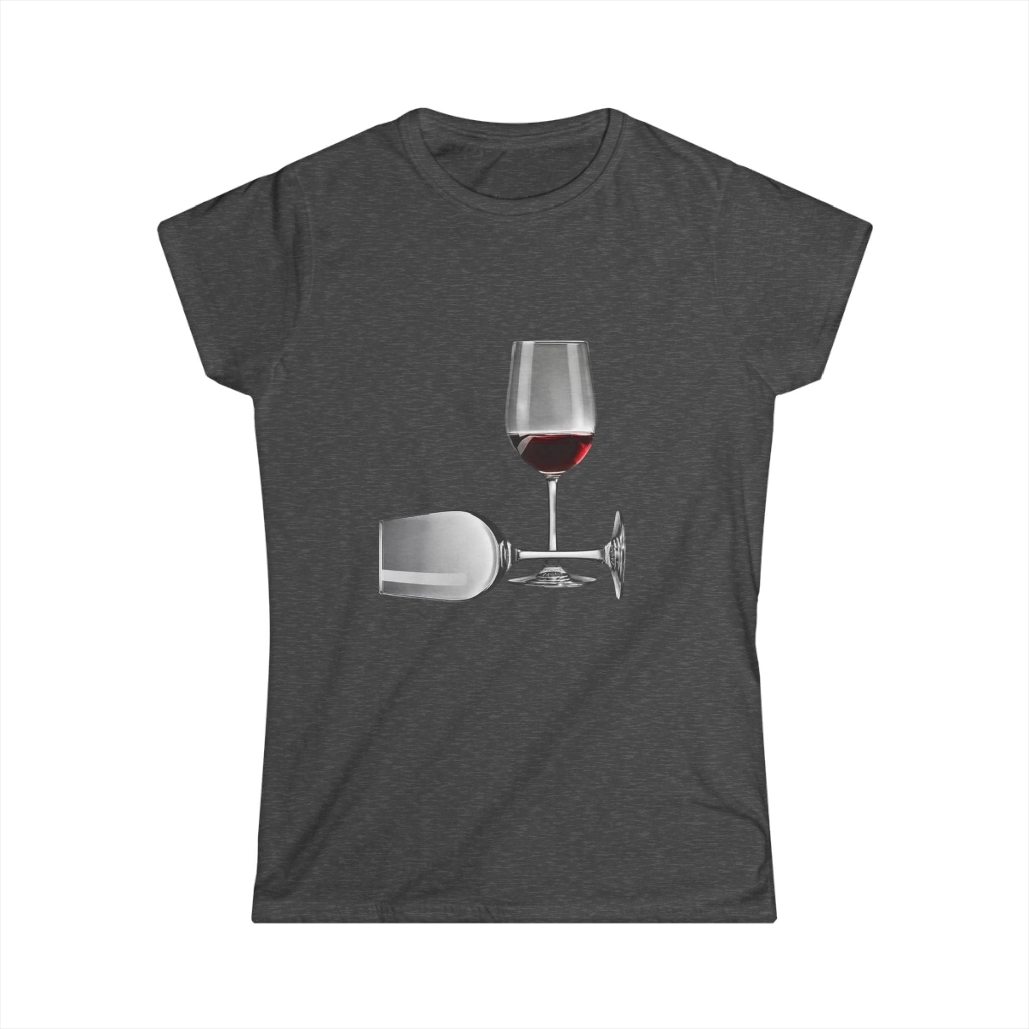 Wine Glass Graphic Tee — Red Wine Glass Illustration Women's T‑Shirt