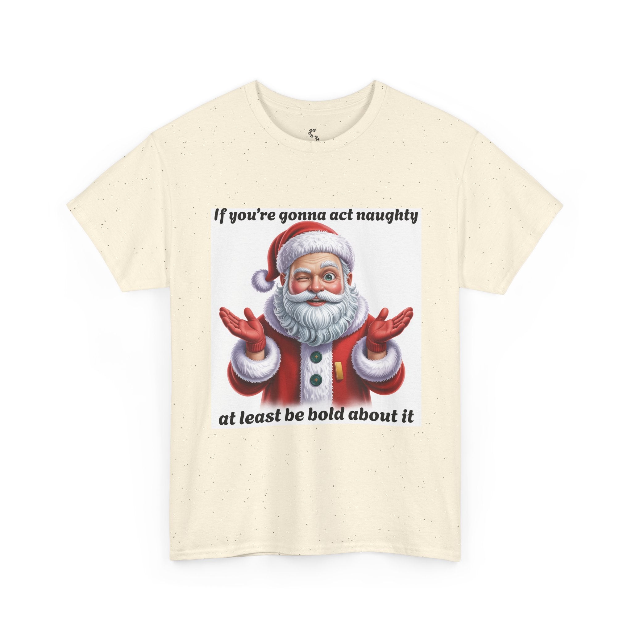 Santa Naughty Tee — "If you're gonna act naughty at least be bold about it" Christmas Shirt