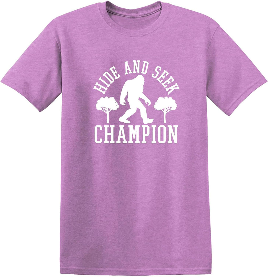 Bigfoot Hide and Seek Champ Sarcastic Graphic Funny T Shirt